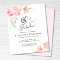 60th Birthday Party Pink Floral Invitation