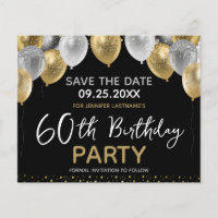 60th Birthday Party Save the Date