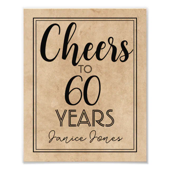 60th birthday party sign | Zazzle