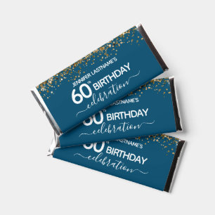 60th Birthday Party Thank You Hershey Bar Favors