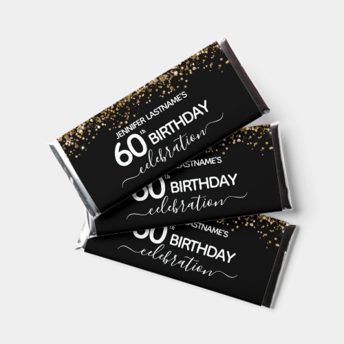 60th Birthday Party Thank You Hershey Bar Favors