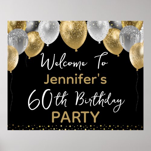 60th Birthday Party Welcome Sign