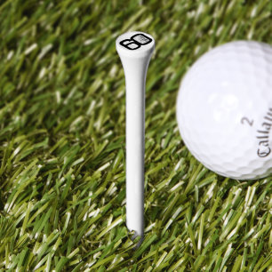 60th birthday photo black golf tees