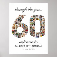 60th Birthday Photo Collage Welcome