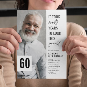 60th Birthday Photo Party Invitation