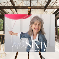 60th birthday photo typography modern minimal