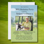 60th Birthday Photo Watercolor Golf Theme Invitation<br><div class="desc">This festive and colorful watercolor Photo 60th (any year) Birthday Party Invitation has a Golf theme and it's perfect for a Golfer and features a lovely golf course. Much to personalize to make appropriate for your own event. We have all the ingredients to make it a special party — starting...</div>