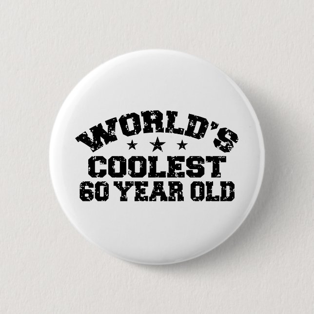 60th Birthday Pinback Button (Front)