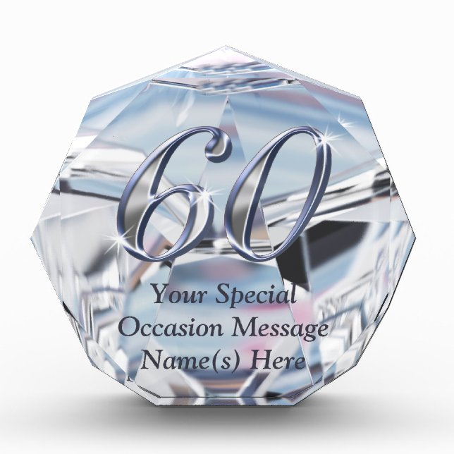 60th Birthday Present, Diamond Anniversary Gifts (Front)