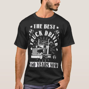 60th Birthday Present Truck Driver 60 Years Trucks T-Shirt