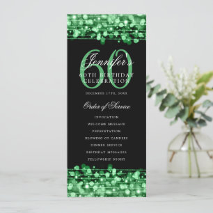 60th Birthday Program Green Menu+Thank You
