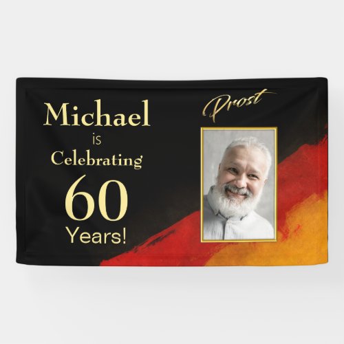 60th Birthday Prost Name Age  Photo  Banner