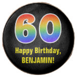 [ Thumbnail: 60th Birthday - Rainbow Spectrum Pattern Number 60 ]