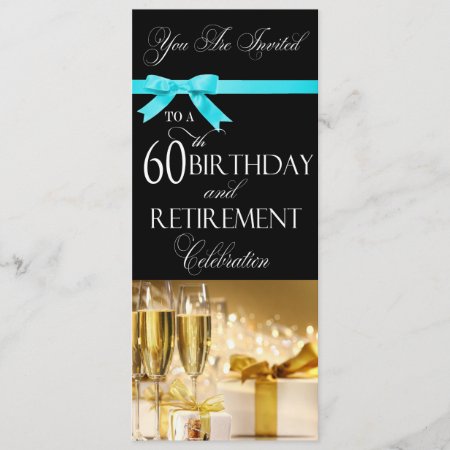 60th Birthday Retirement Combination Invitation