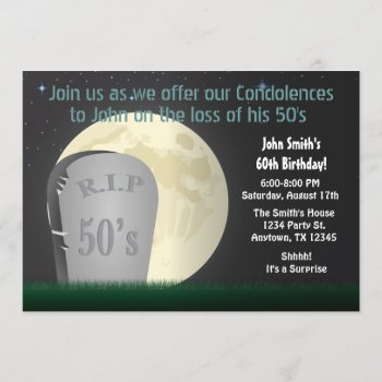 60th Birthday Rip 50s Invitation by aaronsgraphics at Zazzle