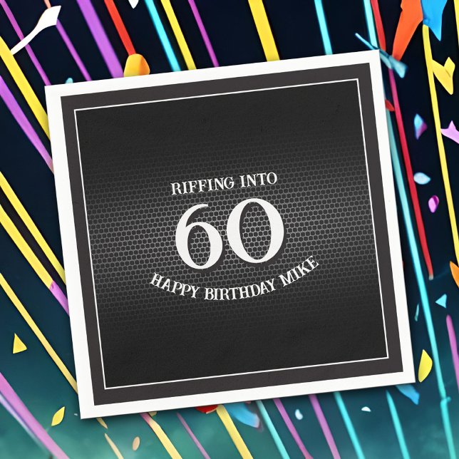 60th Birthday Rockstar Guitar Amp Speaker Cabinet  Napkins (60th Birthday Rockstar Guitar Amp Speaker Cabinet Napkins)