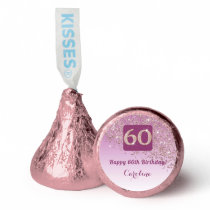 60th Birthday Rose Gold Glitter Sweet Gorgeous Hershey®'s Kisses®
