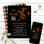 60th Birthday Rustic Cowboy Country Hat Boots Invitation<br><div class="desc">60th Birthday Rustic Cowboy Country Western Hat Boots Invitation Invite Downloadable Instant Digital Download features a pair of leather cowboy boots with hat and your personalized 60th birthday party invitation information below. Designed by Evco Studio www.zazzle.com/store/evcostudio</div>
