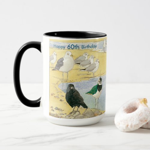 60th Birthday Seabird Beach Wildlife Coffee Mug
