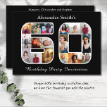 60th Birthday Sixty Photo Black And White Invitation<br><div class="desc">Easily edit the text to suit your 60th birthday party details. Look who's birthday it is. Turning a new decade is a great time to celebrate! Want to help somebody celebrate on their birthday? This "Photo Birthday Party Invitation" will announce the big day of fun, inviting friends and family to...</div>
