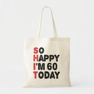 Happy 60th Birthday Tote Bags for Sale