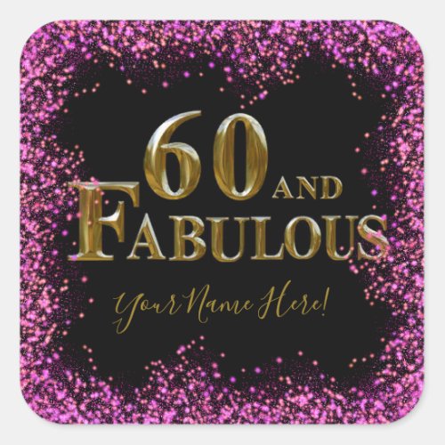 60th Birthday  Square Sticker