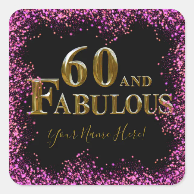 Sticker 60th Library 60th Birthday Square Sticker | Zazzle