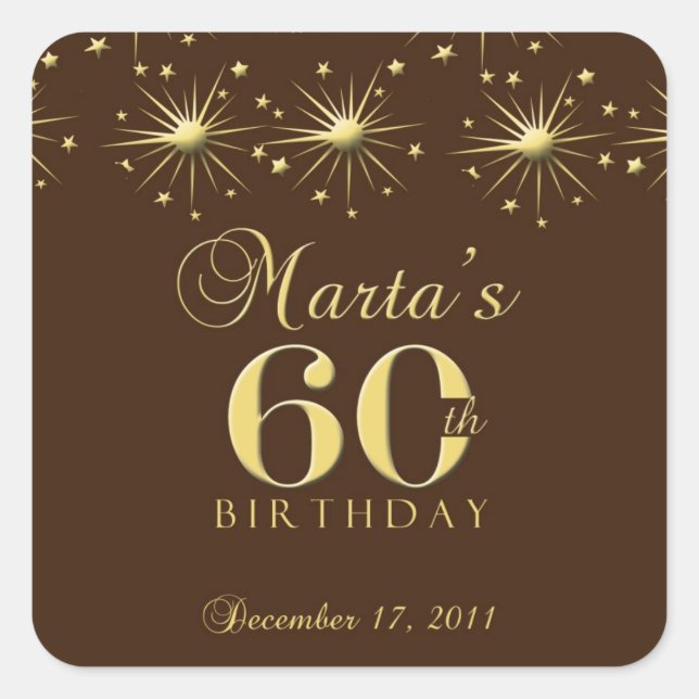 60th Birthday Stickers (Front)