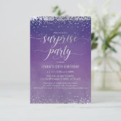60th Birthday Surprise Party Invitation - Elegant (Standing Front)