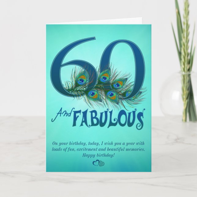 60th Birthday template Cards (Front)