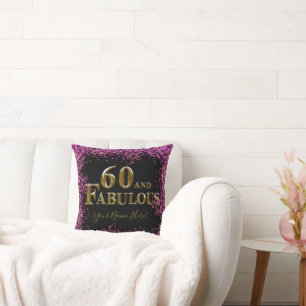 60th Birthday  Throw Pillow