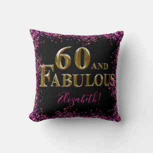 60th Birthday Throw Pillow