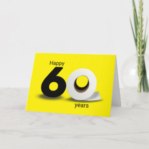 60th Birthday Toilet Paper Roll Card