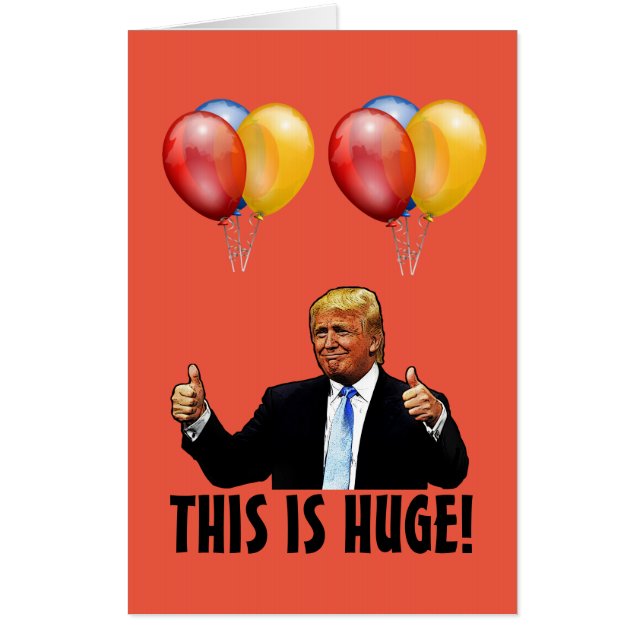 60TH BIRTHDAY TRUMP OVERSIZED GIANT CARDS (Front)