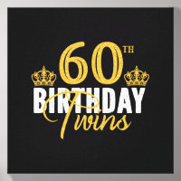 60th Birthday Twins 60 Years Old Twin Brother And