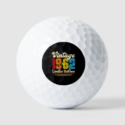 60th Birthday Vintage 1962 Limited Edition  Golf Balls