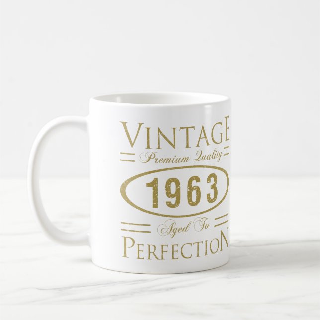 60th Birthday Vintage 1963 Coffee Mug (Left)