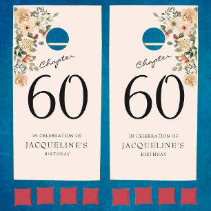 60th Birthday Vintage Floral Cornhole Set