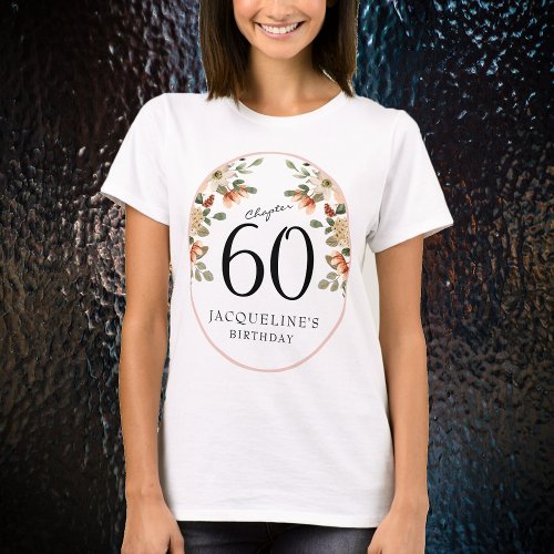 60th Birthday Vintage Floral T_Shirt