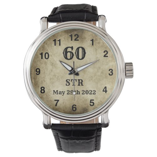 60th Birthday Vintage Initials Watch