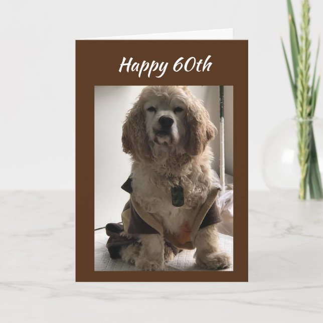 **60th BIRTHDAY WISHES FROM COCKER SPANIEL**  Card (Front)