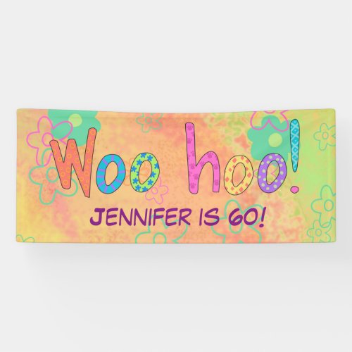 60th Birthday WooHoo Name Personalized Banner