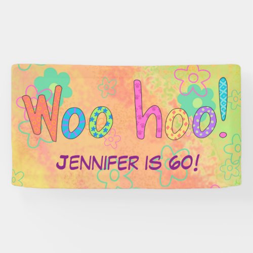 60th Birthday WooHoo Name Personalized Banner