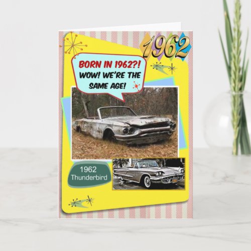 60th Birthday Wow same age as this 1962 Chevy Card