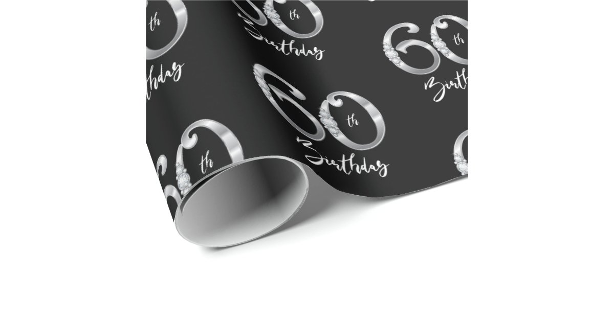 60th Birthday Wrapping Paper | Zazzle