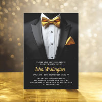 60th Black and Gold Tuxedo Birthday Event
