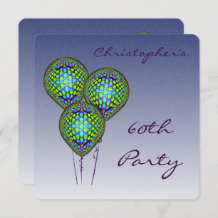 60th Blue Balloon Invite