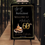 60th Cigar & Whiskey Birthday Welcome Sign, Aged Foam Board<br><div class="desc">60th Cigar & Whiskey Birthday Welcome Sign, Aged to Perfection 60th Sign, Black and Gold 60th Cigar Cognac Birthday Welcome Sign Template, 60th Birthday Banner for Man, 60th Birthday for Male, 60th Birthday Decorations for Men, 50th Whiskey Sign, Whiskey Birthday Poster, Whiskey Bar Editable Sign, Welcome Sign for Men Birthday,...</div>