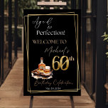 60th Cigar & Whiskey Birthday Welcome Sign, Aged  Foam Board<br><div class="desc">60th Cigar & Whiskey Birthday Welcome Sign, Aged to Perfection 60th Sign, Black and Gold 60th Cigar Cognac Birthday Welcome Sign Template, 60th Birthday Banner for Man, 60th Birthday for Male, 60th Birthday Decorations for Men, 50th Whiskey Sign, Whiskey Birthday Poster, Whiskey Bar Editable Sign, Welcome Sign for Men Birthday,...</div>