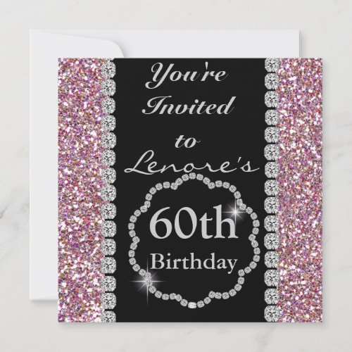 60th Classy Birthday Party Invitation